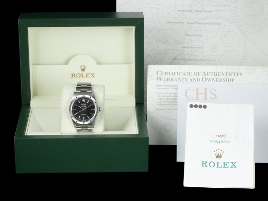 Rolex Air-King 34 Nero Oyster Royal Black Onyx Dial- Rolex Guarantee  Watch  14010